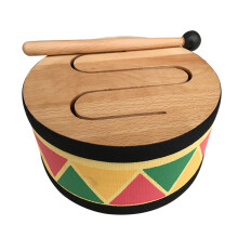 2 Sets Holz Percussion Instrument Musikspielzeug Trommel Spielsatz