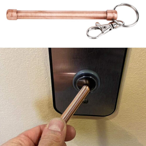 Non Contact Copper Elevator Button Pusher Tool Hand Cleaning Roller Protection with Key Chain