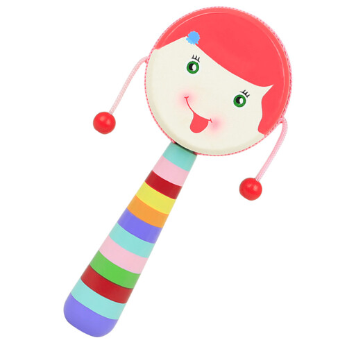 Cartoon Wooden For Babies Handheld Shaking 1