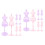 12 Pcs Doll Clothes Display Stand Mannequin Gown Model 4