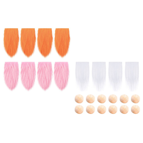 4 Set In Peluche Con Palline Legno