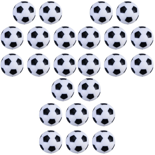 24 Palloni Calcio Bianchi E Neri 32 Mm Per Balilla 2