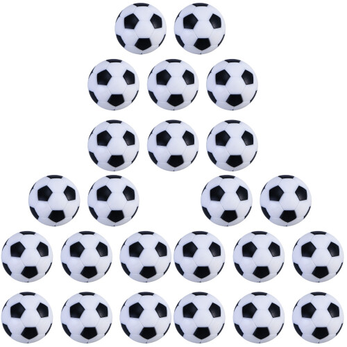 24 Palloni Calcio Bianchi E Neri 32 Mm Per Balilla 1