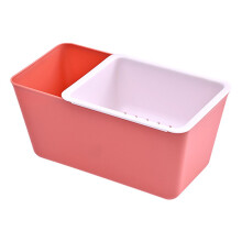 Tweelaagse plastic snackorganizer, 175x85x100mm, rood