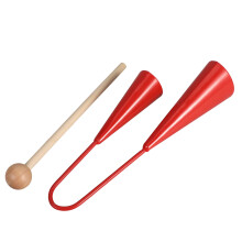 Agogo Glocke Zweiton Stahl Mit Holzschlägel Für Kinder Musikinstrument