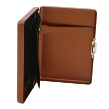Multifunktionellt cigarettfodral i metall 1,8x7,5x10,5 cm kaffe