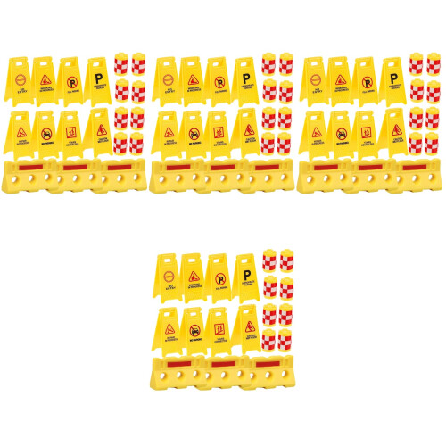 4 Ensembles Jouets Panneaux Et Barrières 2