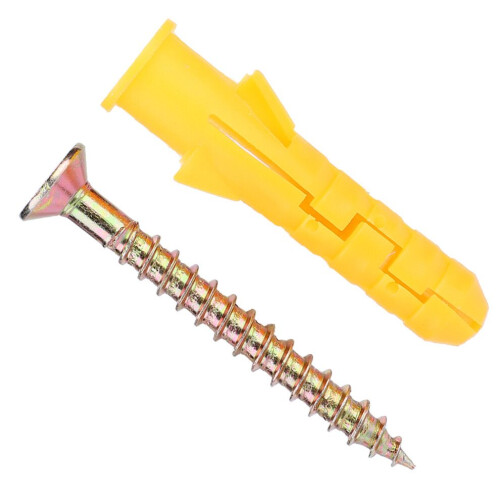 Plastic Expansion Wall Plug Screw Fixings   Self tapping Screws Fastener Hardware Kit (M10) 2