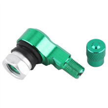 2 stuks 11,3 mm universele ventieldopjes voor aluminium motorfietswielen, 90 graden, groen