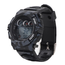Reloj digital de camuflaje para niños, resistente al agua hasta 50 m, con retroiluminación LED de 12/24