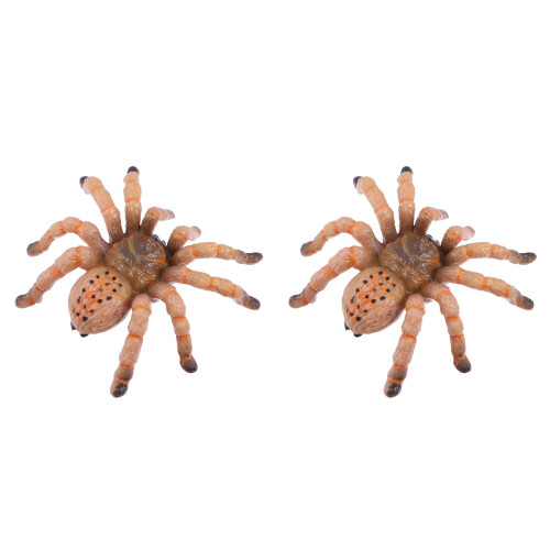 2Pcs Plastic Spider Toy Model For Halloween Decor And Trick 2