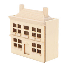 Maquette de villa miniature en bouleau à l'échelle 1:12, 7 x 6,5 x 3,4 cm