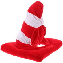 2Pcs Plush Road Barrier Shaped Prank Hat For Cosplay Party Decor