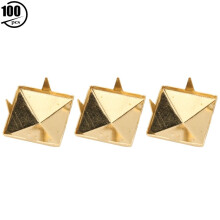 100 stuks vierkante piramide punk klinknagels met 4 klauwen van metaal