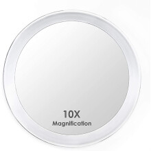 10x Vergrößerungsspiegel mit 3 Saugnäpfen, Make-up-Spiegel mit 10x Vergrößerung