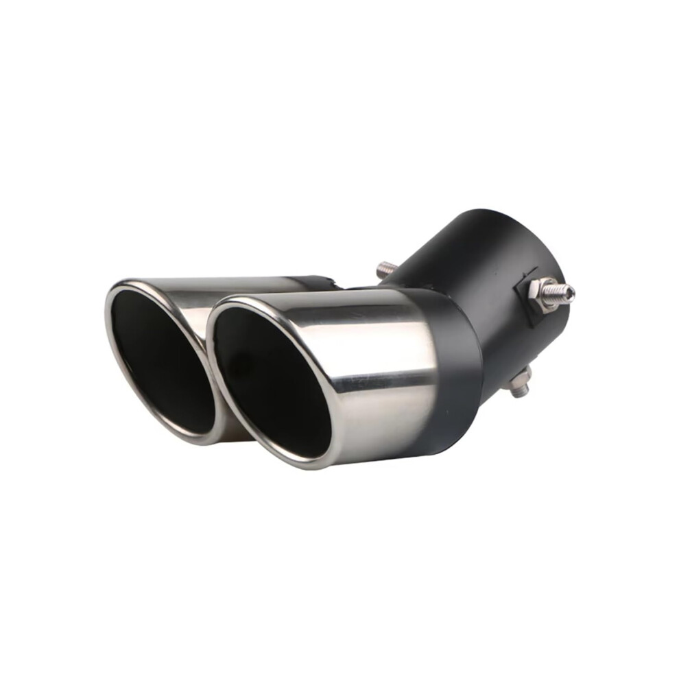 Dual Outlet Stainless Steel Car Exhaust Tip, Carbon Fiber Tailpipe For Noise Reduction And Heat Resistance 9105992582044