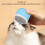 Brosse de massage électrique pour chats et chiens, bleue, 7,5 cm 4