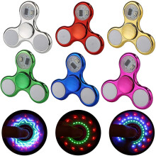 Fidget-Spinner 6er Pack, LED-leuchtende klare Fidget-Spielzeuge, Adhd-Angst-Spielzeuge zur Stressreduzierung für Kinder (6 Pack)