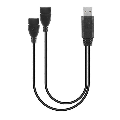 USB 2.0 Stecker zu Dual-USB-Buchse Y-Splitter-Hub Stromkabel Adapterkabel 2