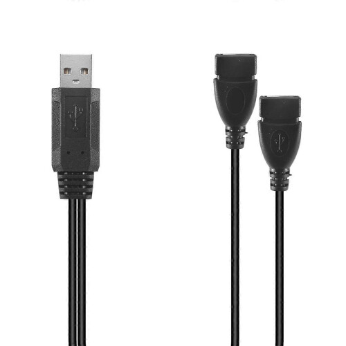 USB 2.0 Stecker zu Dual-USB-Buchse Y-Splitter-Hub Stromkabel Adapterkabel 1