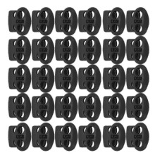 30 cierres de metal con resorte para cordones, cordones y agujetas, color negro