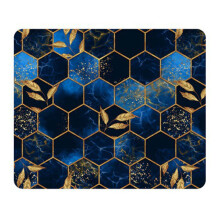 Washer And Dryer Protector Mat 50x50cm Gold Leaf Marble Hexagon Geometric Style AntiSlip Quick Dry Absorbent