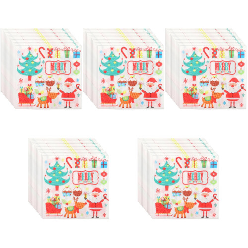 200 Pcs Xmas Pattern Grease Proof Cake And Sandwich Wrapping Papers 2