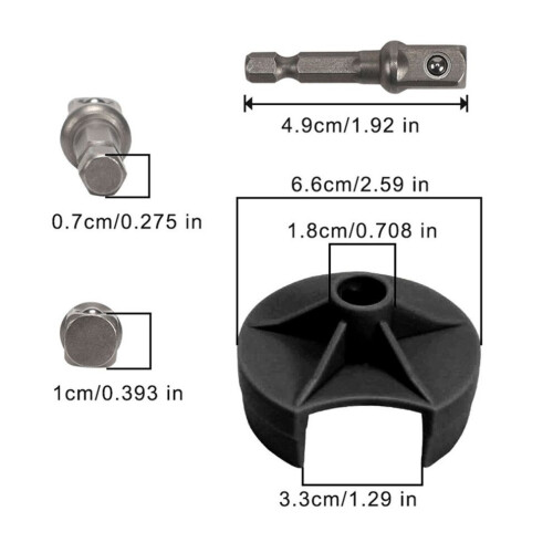 Black Knitting & Crochet Machine Adapter Quick Replace Hex Bit DIY Power Tool 1