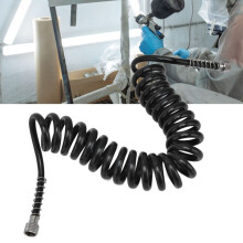 Manguera de aire flexible de poliuretano en espiral con rosca G1/8 para aerógrafo de 2 m