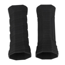Veelzijdige set van 2 siliconen grip tapes voor racketstelen en -handvatten.