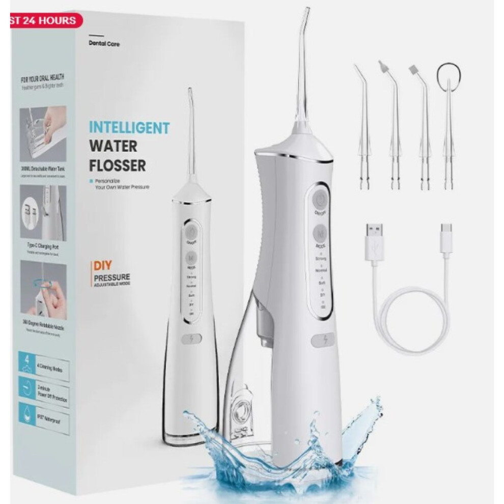 Professional Oral Hygiene: Cordless Dental Flosser With Efficient Cleaning & Rechargeable Battery For On-The-Go Dental Care