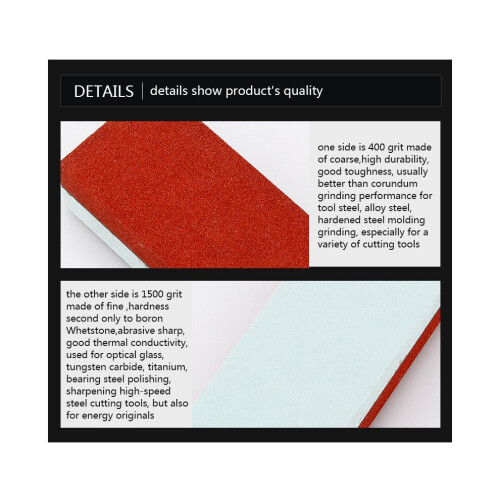 Effective Two Sided 400/1500 Whetstone Sharpener for Knives and Axes 2
