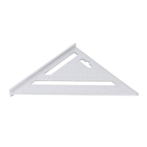 Regla triangular de aluminio de 7 pulgadas, negra mate, multiusos para carpintería 2