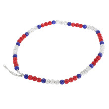 Unisex 60cm Rhinestone Baseball Necklace for Fans and Players 61 Beads