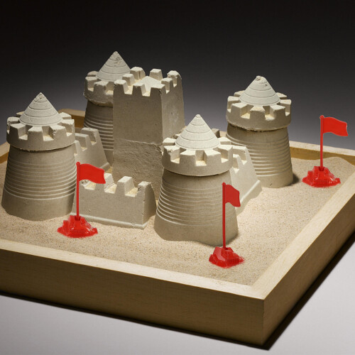 50 Sets Red Flag Model Toy Miniature Scene Decor DIY Plastic 2