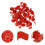 50 Sets Red Flag Model Toy Miniature Scene Decor DIY Plastic 6