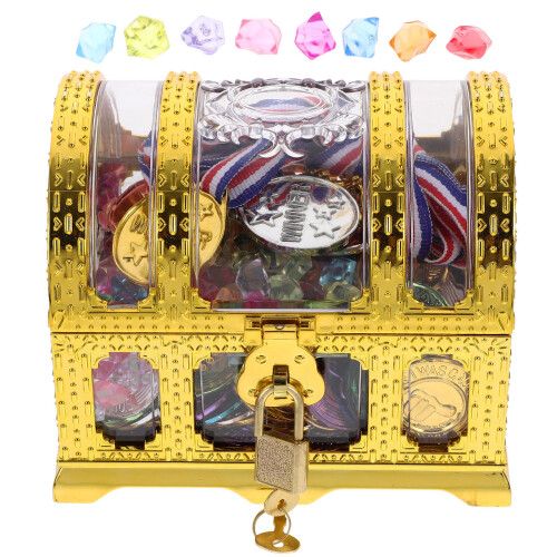 Ensemble Jouets Pirate Coffre Pièces Or Jeu Enfant 1