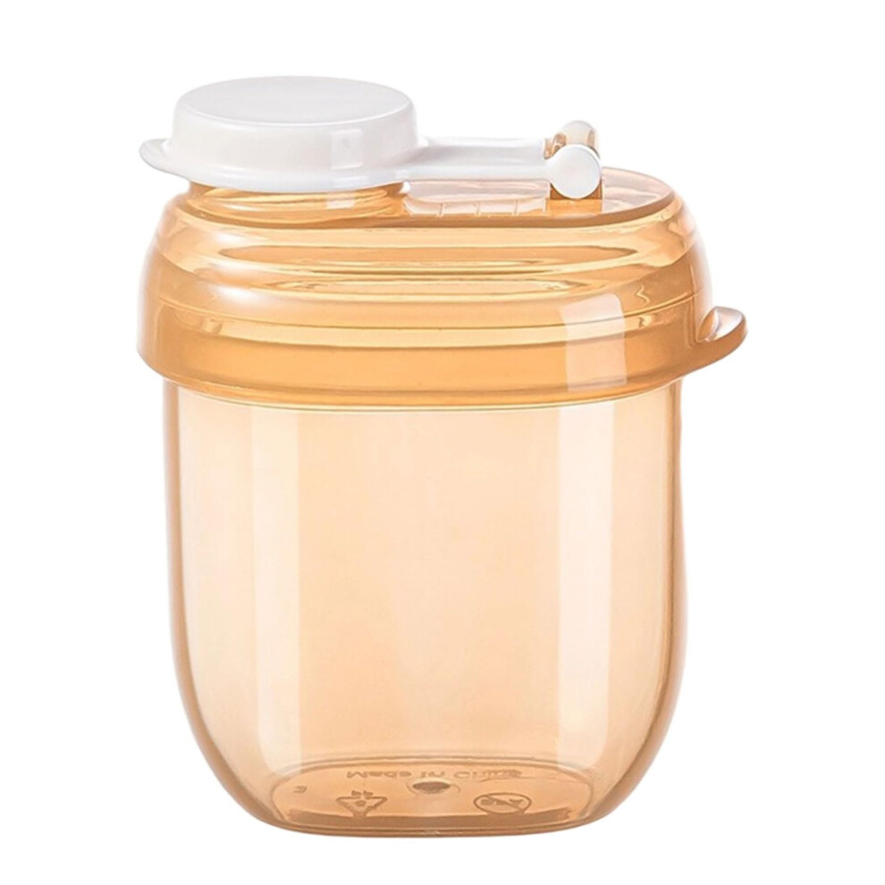 Infant Milk Powder Container 90ml Capacity Secure Seal Travel Dispenser Coffee Color