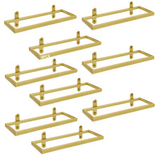 Metal Wall Mounted Wine Racks Gold Finish, Hanging Wine Bottle Display Organizer, Home Kitchen Bar Decor (Model 9)