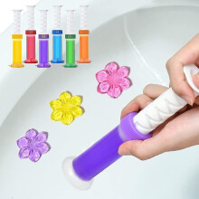 6Stk/66Stk Blumenstempel Toilettengel Stempel Langanhaltender Duft Badezimmer Desinfektionsreinigung Toilettengel