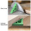 Regla de ángulo recto de aleación de aluminio de 3 pulgadas, triangular, cuadrada, verde, herramienta 4
