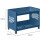 2-Tier Plastic Desktop Storage Shelf, Navy Blue, 24x15x19cm 2