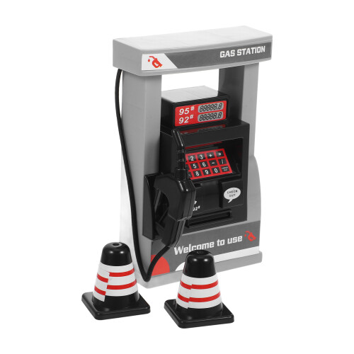 3 Sets Benzinestation Model Speelgoed Met Wegkegel 1
