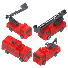 4 Stuks Brandweerauto Speelgoed Kindermodel Gesimuleerde Wagen