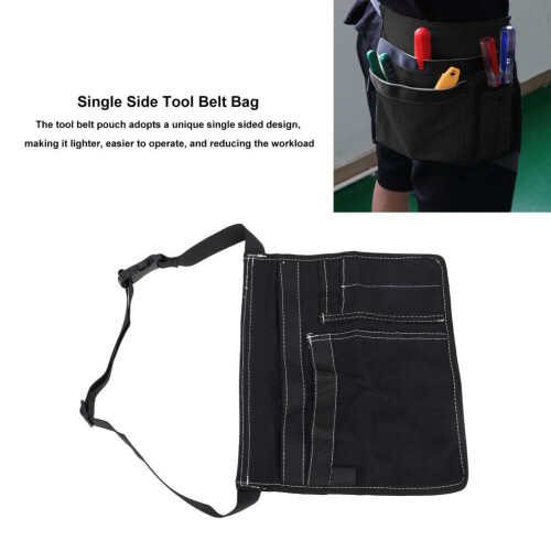 Black Oxford Single Side Tool Belt Pouch Adjustable Utility Bag for Tools 2