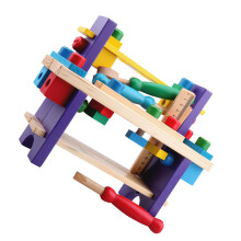 2Stk Kinder Lernspielzeug Holz Mutter Zum Zusammenbau