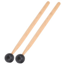 Vol geluid: 2 houten drumstokken met rubberen kop voor percussieliefhebbers