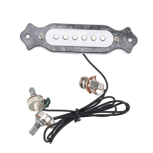 6 String Single Coil Pickup with Volume & Tone, Black Pearl 1