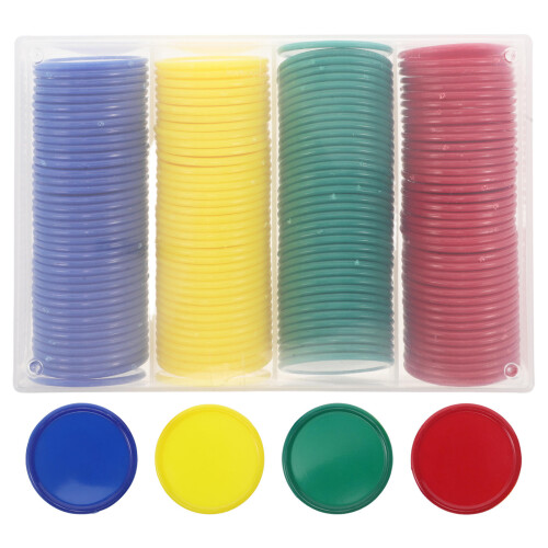 2 Sets Telchips: Transparant Plastic Rond Markeringen Voor Kinderen 2