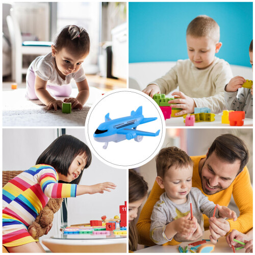 12Pcs Kids Plastic Pull Back Airplane Toy Passenger Models 1